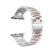Pulseira de Aço Inox para Apple Watch Clássica Silver Rose